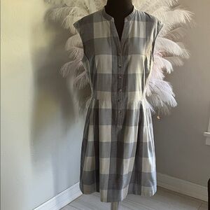 Pendleton Gray and White Checkered Mini Dress